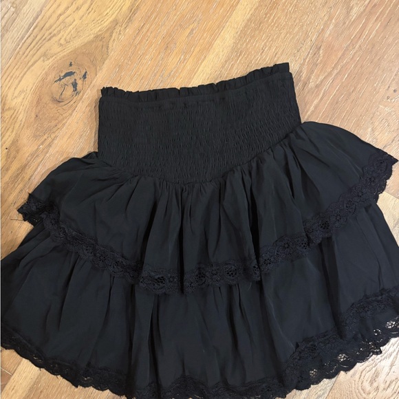 Source Unknown Black Layered A-Line Skirt - Picture 1 of 4